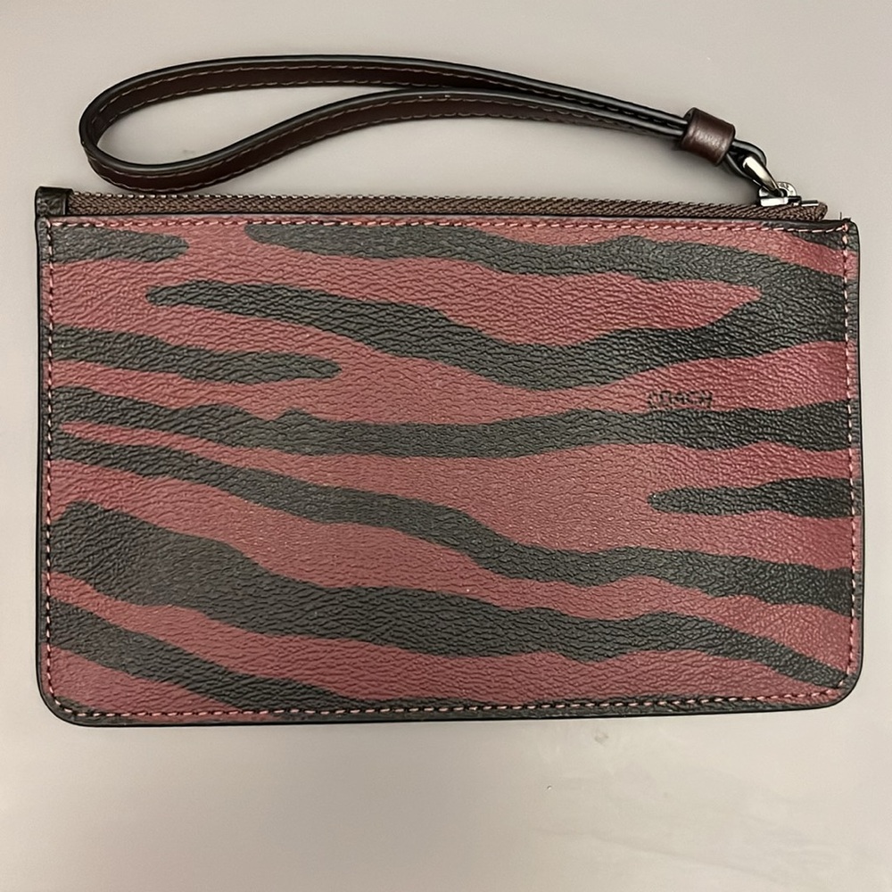 Coach NWOT burgundy wristlet - Picture 2 of 3